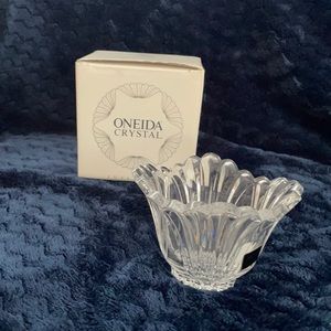 Vintage Julliard Crystal Oneida Votive Small Dish